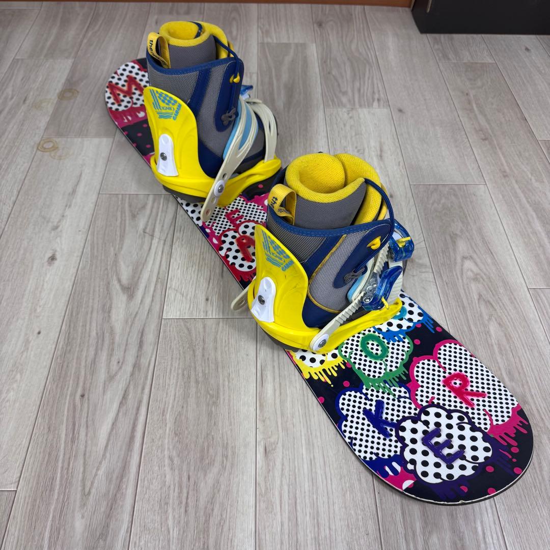 訳ありIGNIO キッズ スノーボードセット 100cm サロモンブーツ20cm