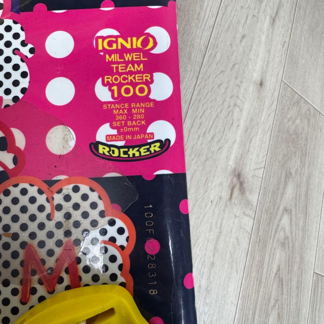 訳ありIGNIO キッズ スノーボードセット 100cm サロモンブーツ20cm