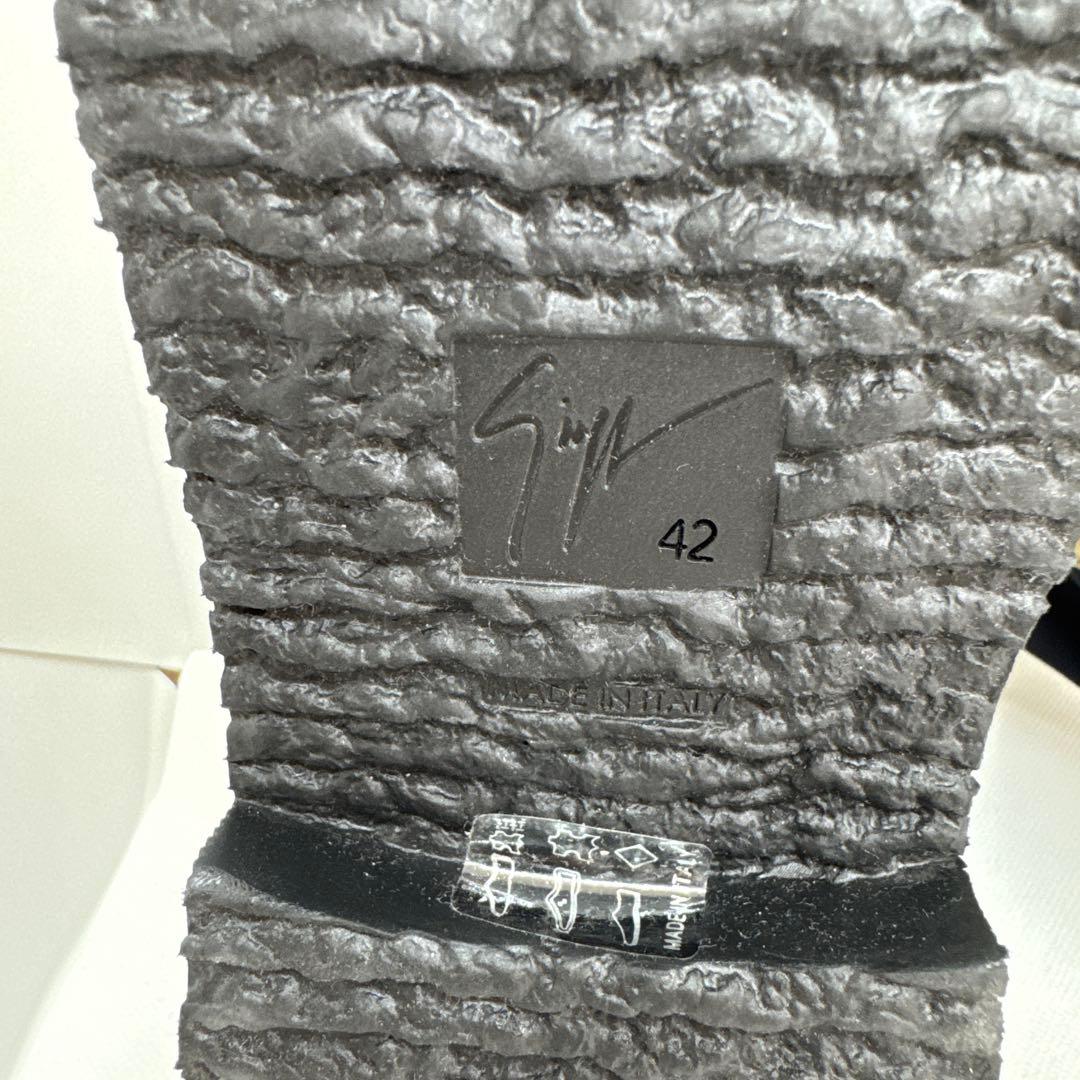 美品 GIUSEPPE ZANOTTI サイドゴアブーツ 42 イタリア製 本革