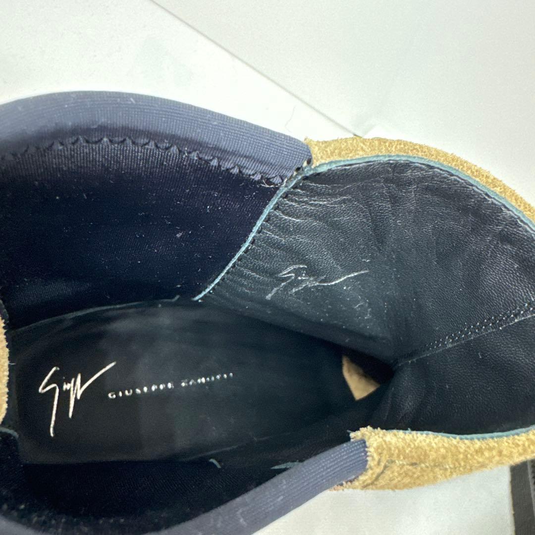 美品 GIUSEPPE ZANOTTI サイドゴアブーツ 42 イタリア製 本革