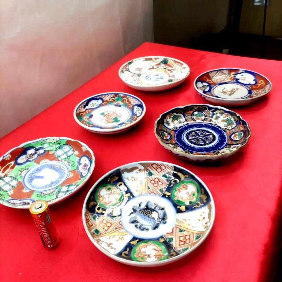 t*t様 有田焼　伊万里焼　古伊万里　金彩　色絵　豆皿　小皿　4寸皿6客アソート