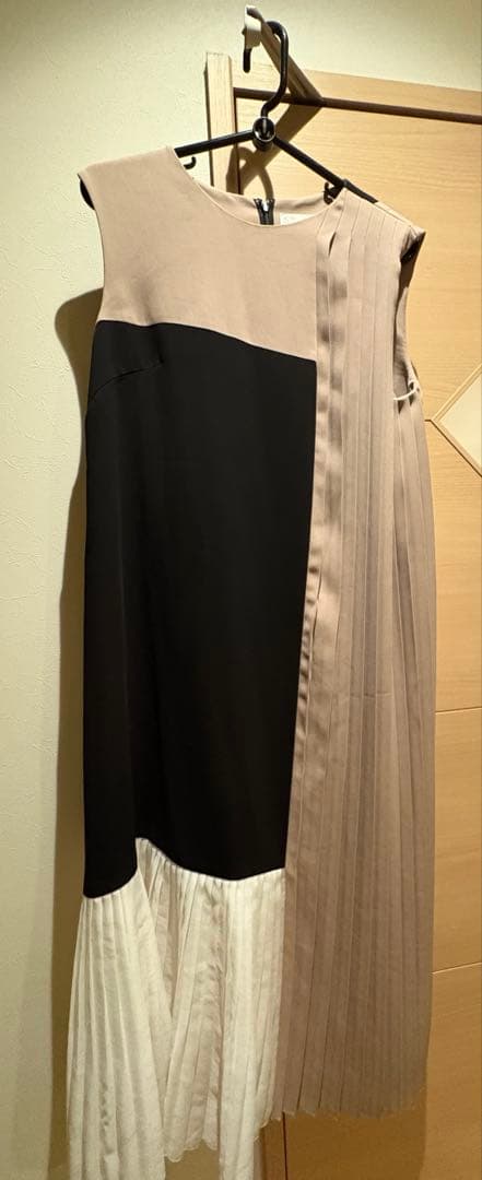 グレースコンチネンタル　グレースクラス　 カラーブロックプリーツワンピース 36