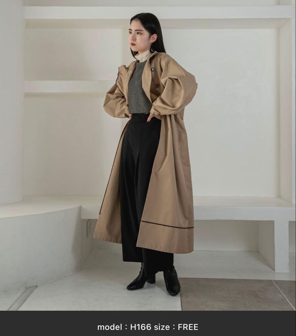 TUS. リバーシブルベストハイネックトレンチコート