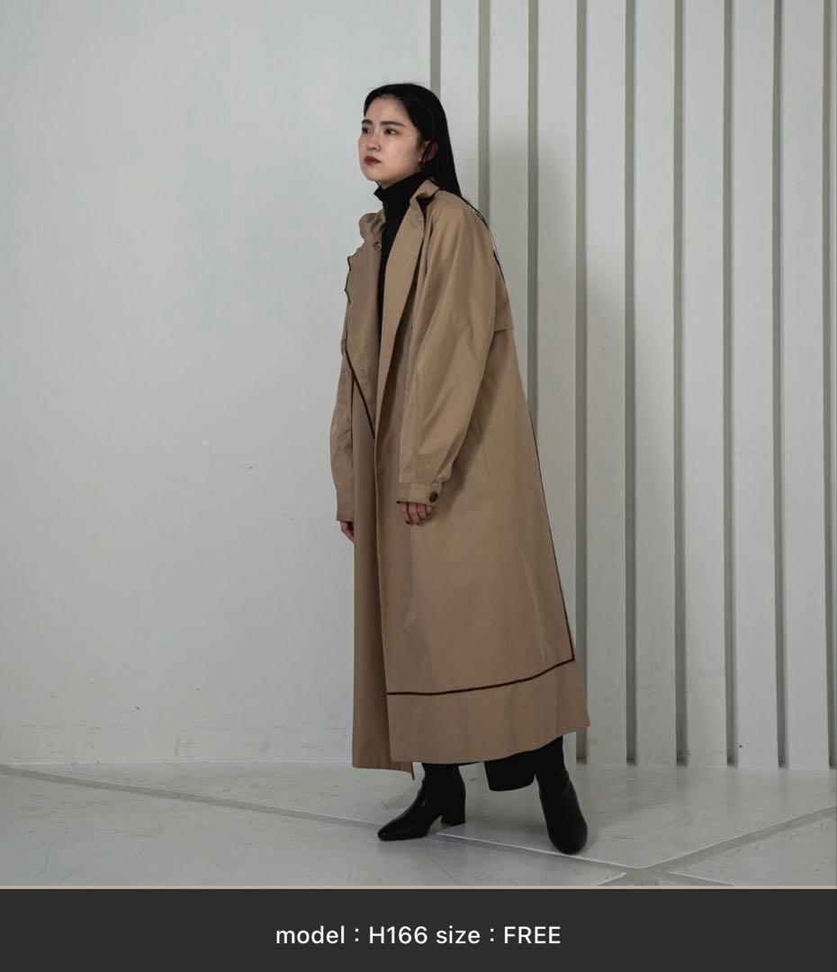 TUS. リバーシブルベストハイネックトレンチコート