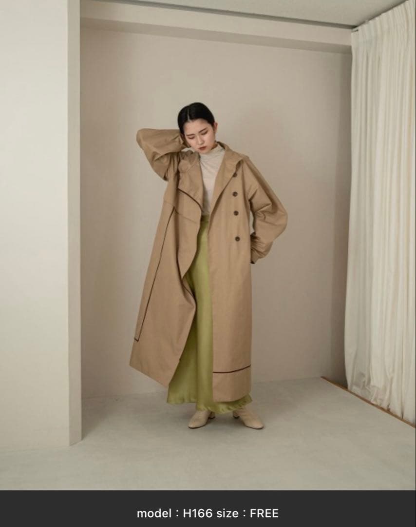 TUS. リバーシブルベストハイネックトレンチコート