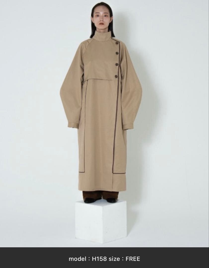 TUS. リバーシブルベストハイネックトレンチコート
