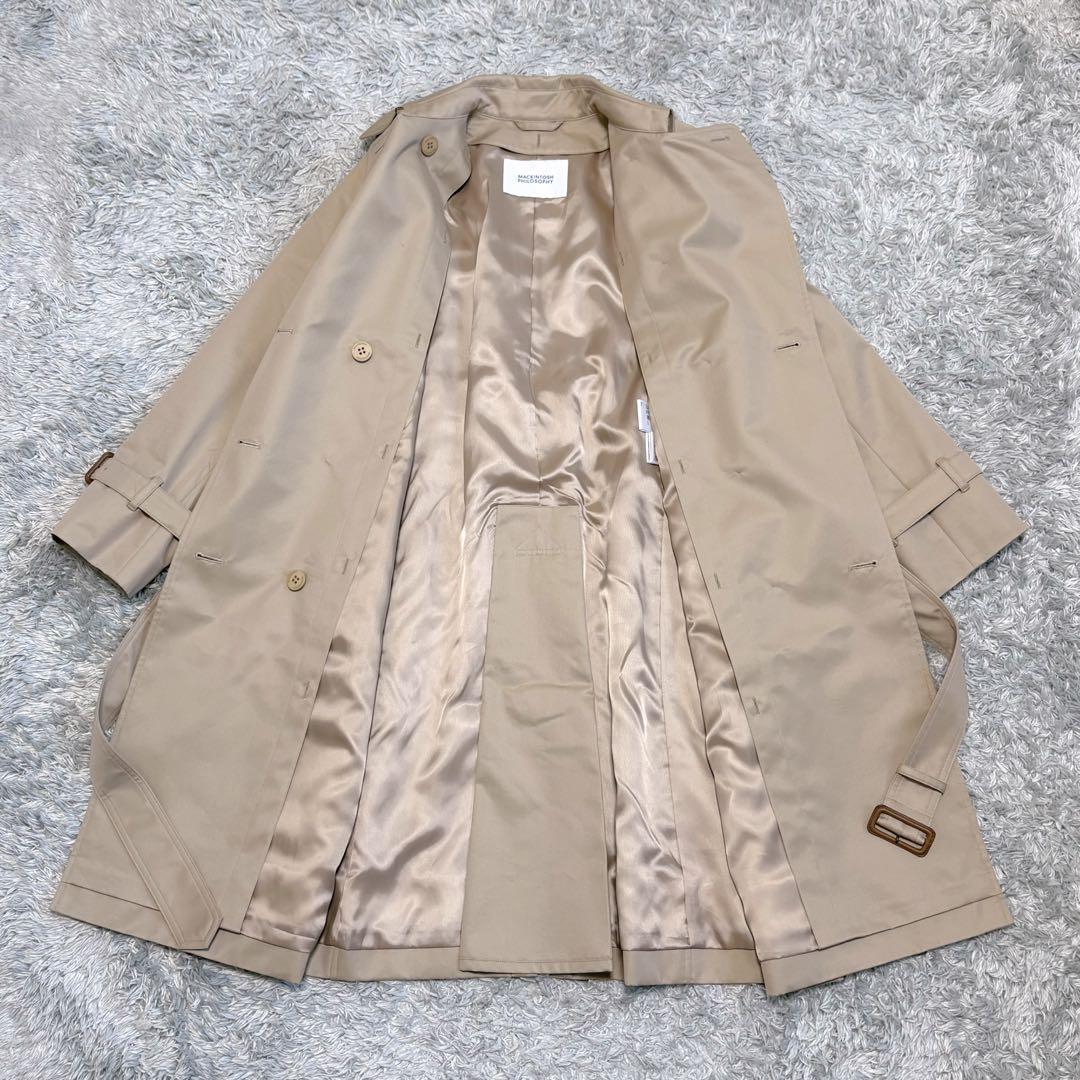 美品　マッキントッシュフィロソフィー　23年モデル　トレンチコート　ロング　38