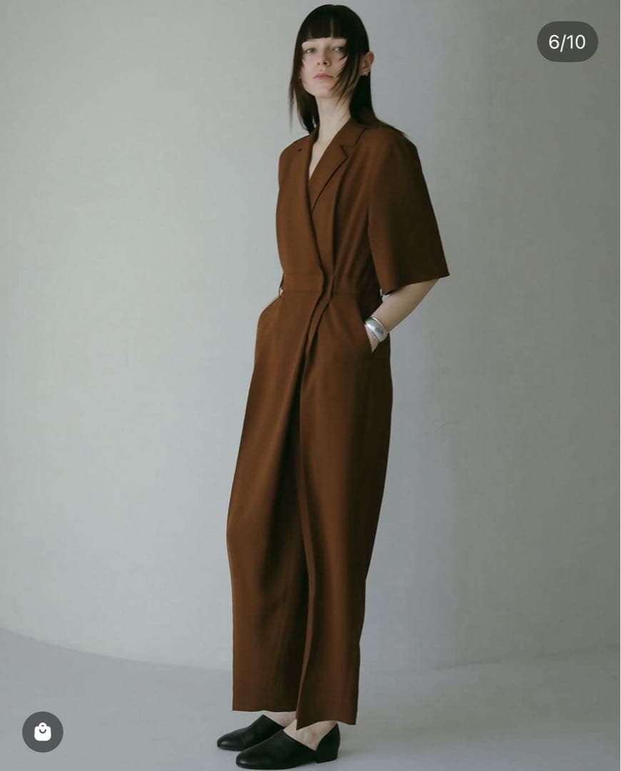 MANOF(マノフ)ブラウン カシュクール オールインワン