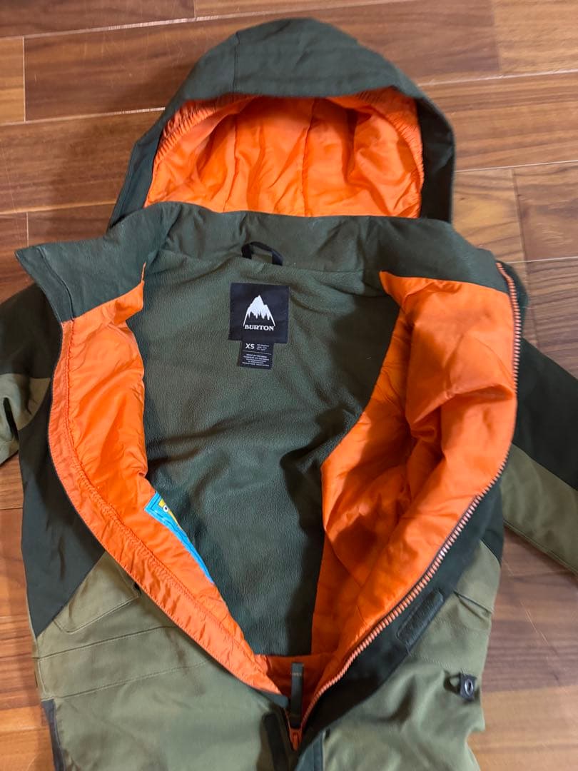 BURTON フルボディスーツ XS オリーブグリーン　キッズ　スノボー