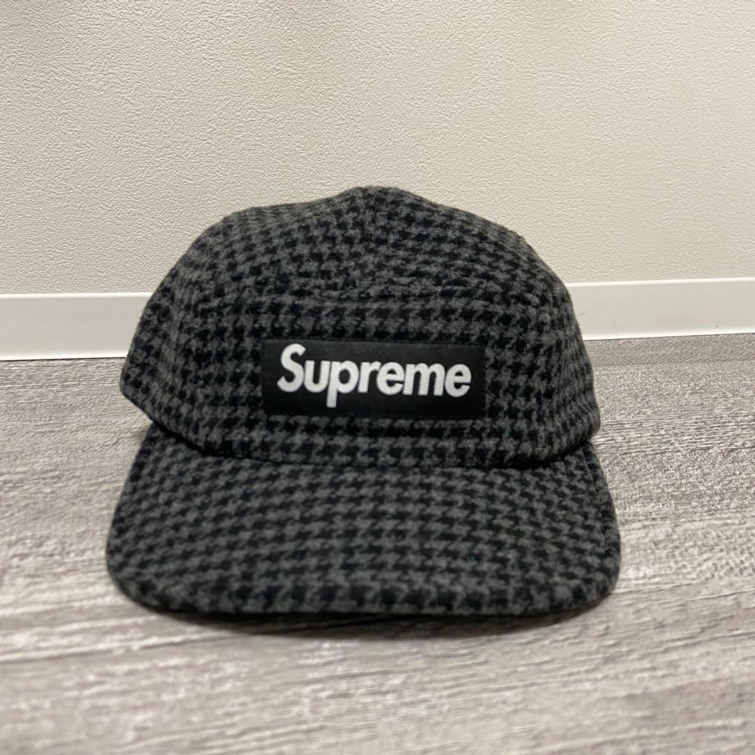 帽子 Supreme Houndstooth Wool Camp Cap\