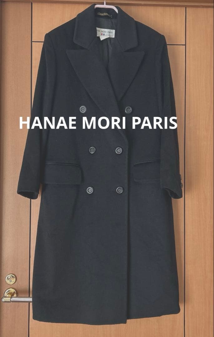 【希少美品】モリハナエ イタリア製カシミヤ100 コート