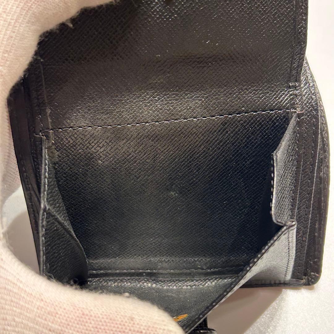 【極美品】ルイヴィトン エピ ポルトビエ コンパクト 二つ折り 財布 ブラック