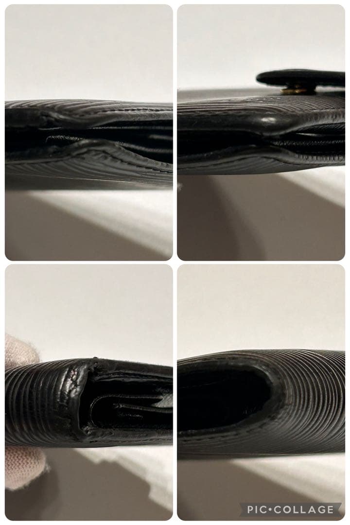 【極美品】ルイヴィトン エピ ポルトビエ コンパクト 二つ折り 財布 ブラック