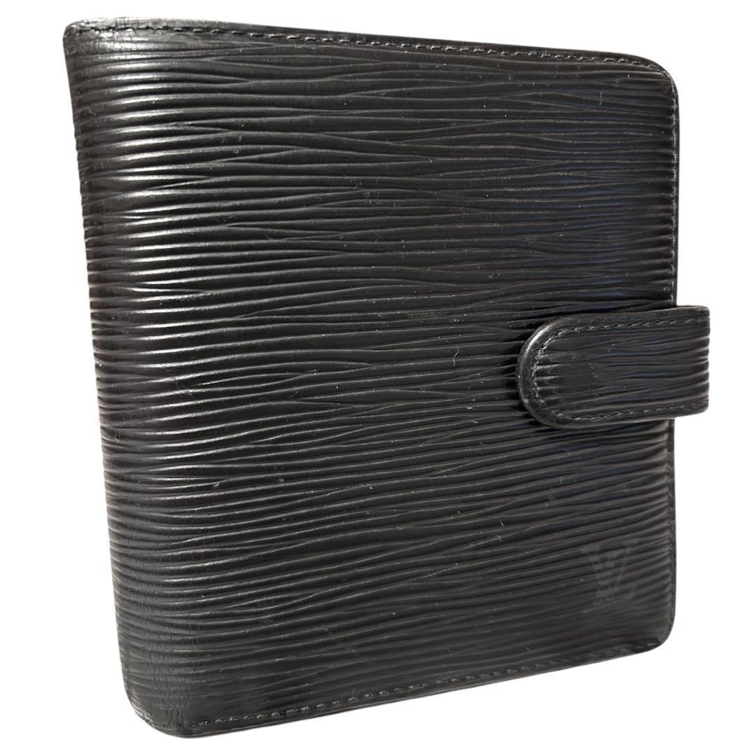 【極美品】ルイヴィトン エピ ポルトビエ コンパクト 二つ折り 財布 ブラック