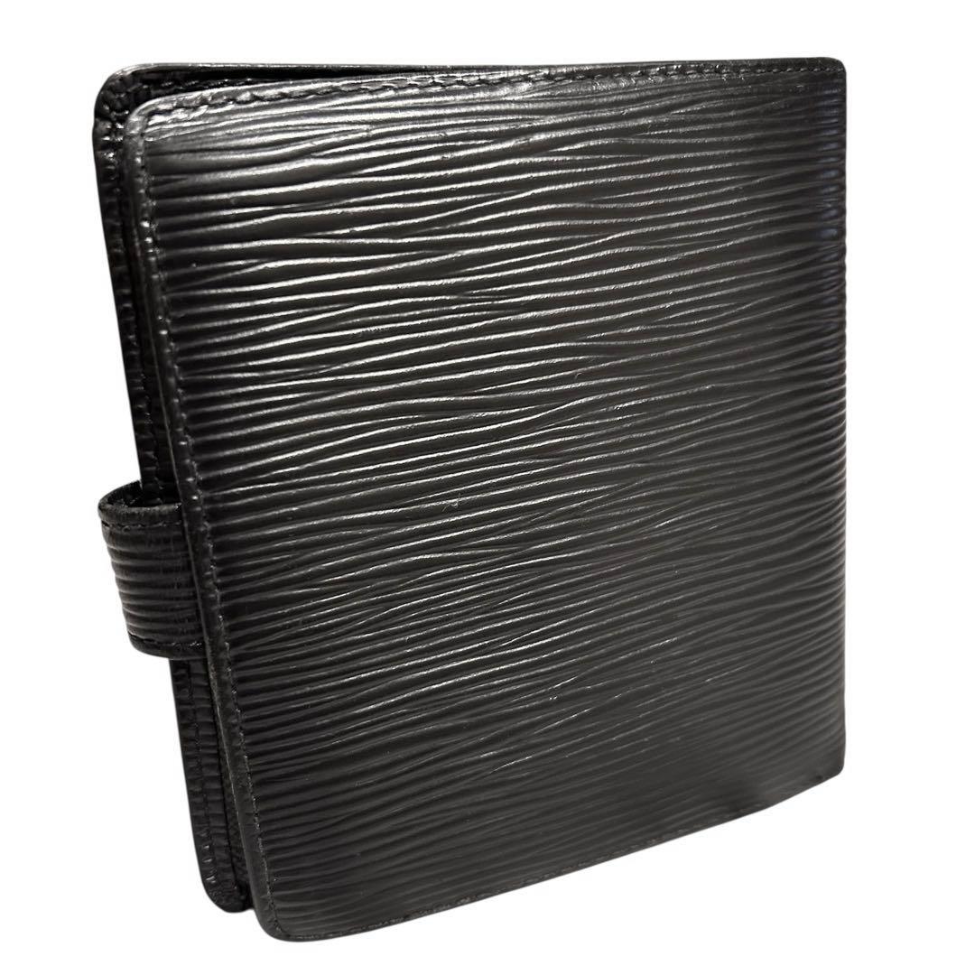 【極美品】ルイヴィトン エピ ポルトビエ コンパクト 二つ折り 財布 ブラック