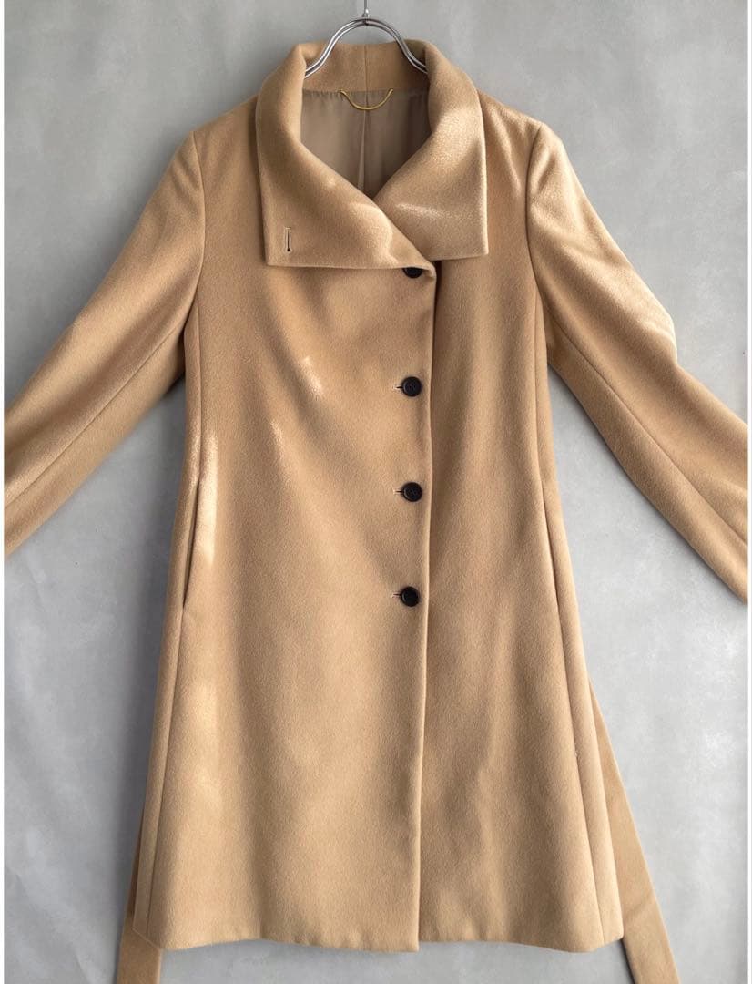 極美品✨ロペ　ウールカシミヤ　美品シルエット　膝丈コート　ベージュ　36
