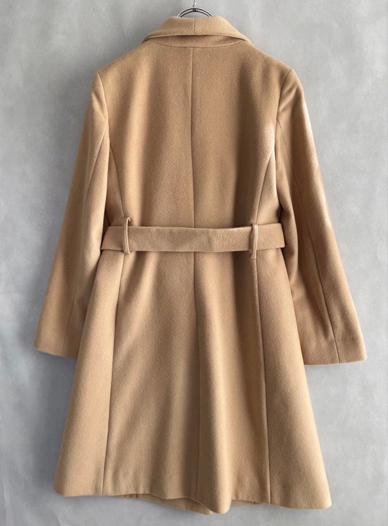 極美品✨ロペ　ウールカシミヤ　美品シルエット　膝丈コート　ベージュ　36