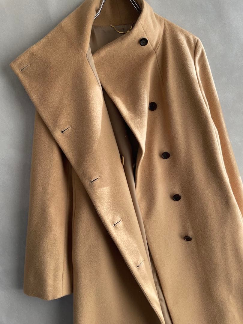 極美品✨ロペ　ウールカシミヤ　美品シルエット　膝丈コート　ベージュ　36