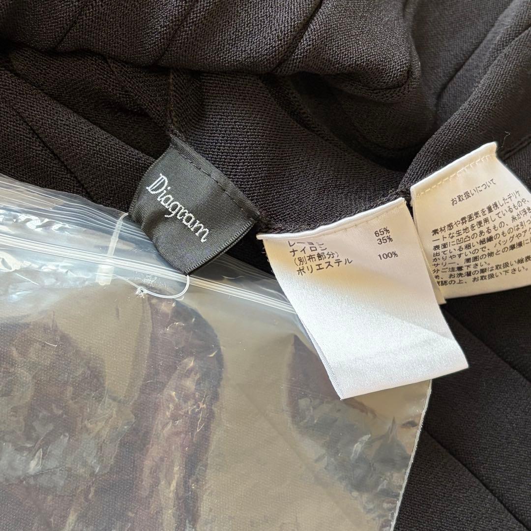 美品　ダイアグラム　スカーフネックニットワンピース　ブラック