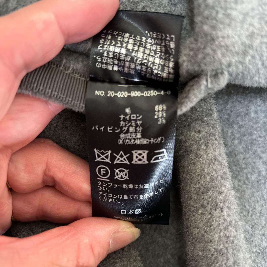 IENA ウール　コート　ポンチョ　グレー　ウールトリミングポンチョ　値下げ