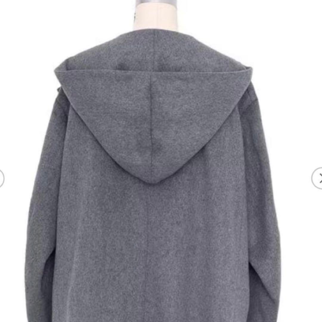 Drawer 2024AW グレー フード付きショートコート＊美品＊
