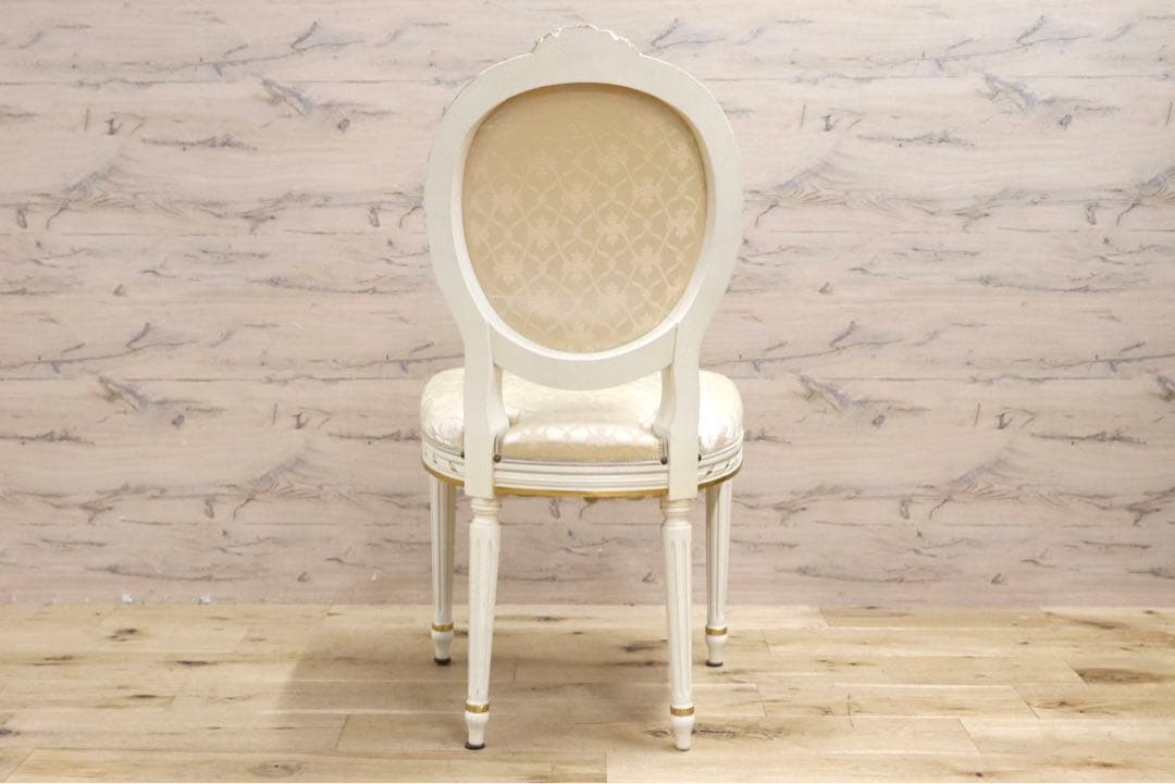 GMIK102D○イタリア製 アンティーク ダイニングチェア アームレスチェア