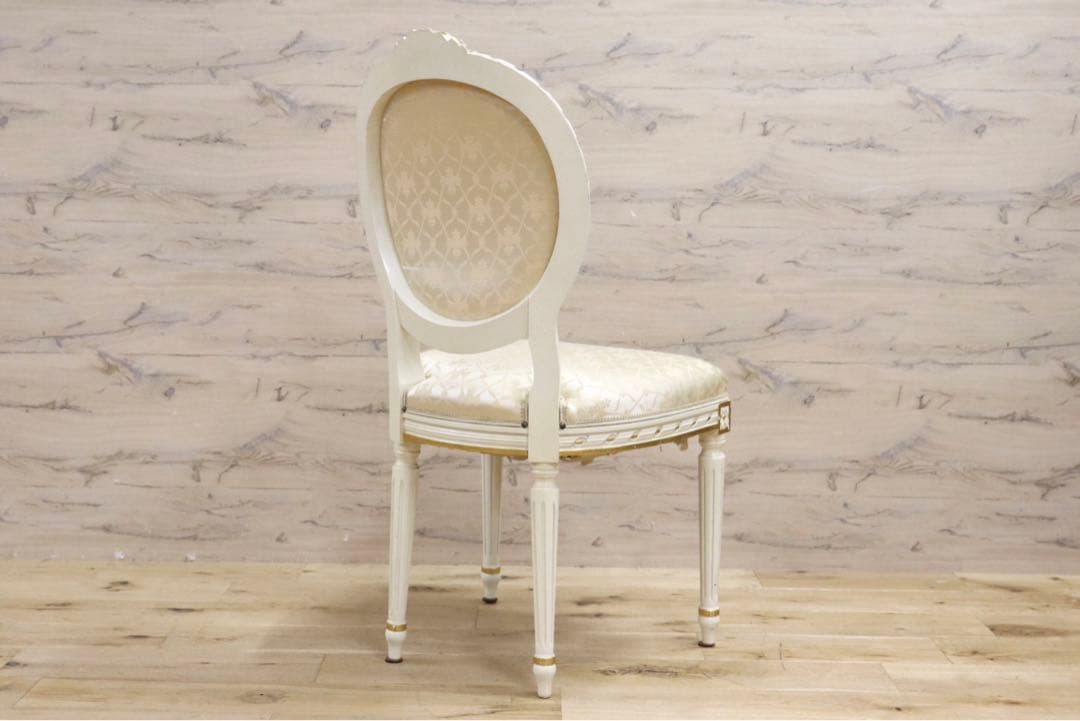 GMIK102D○イタリア製 アンティーク ダイニングチェア アームレスチェア