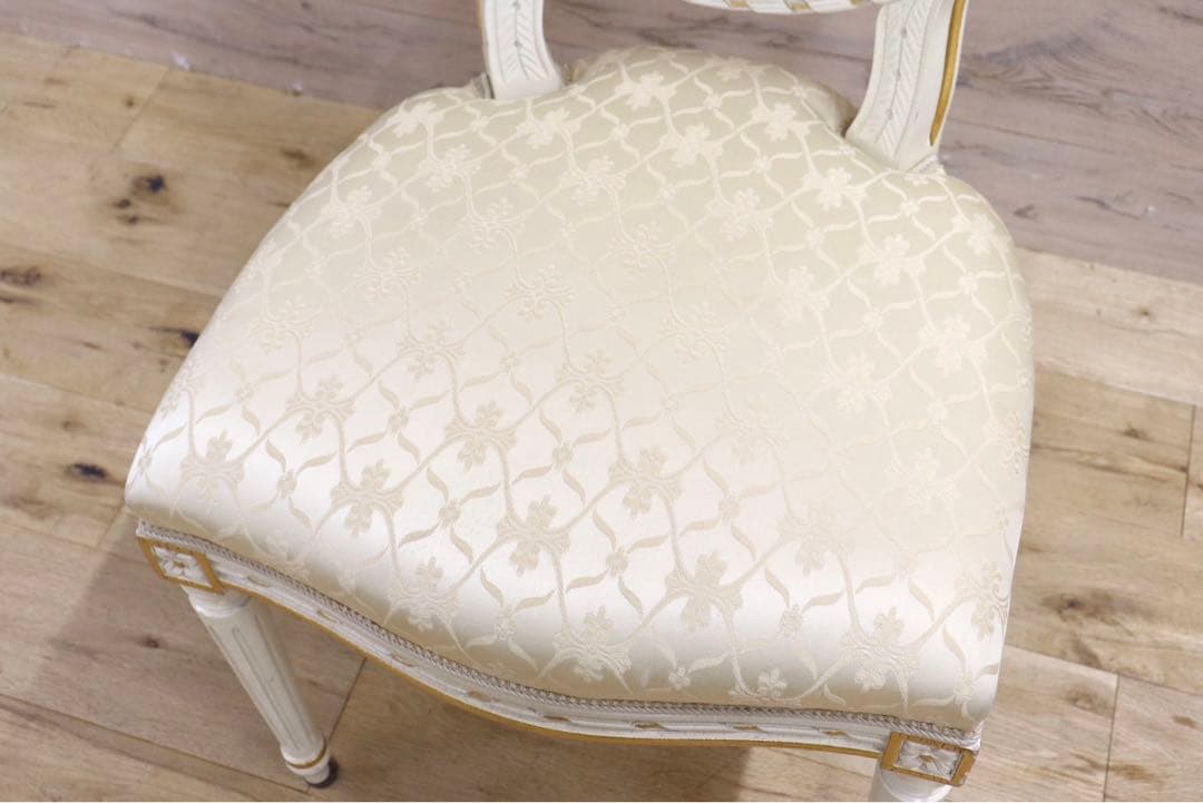 GMIK102D○イタリア製 アンティーク ダイニングチェア アームレスチェア