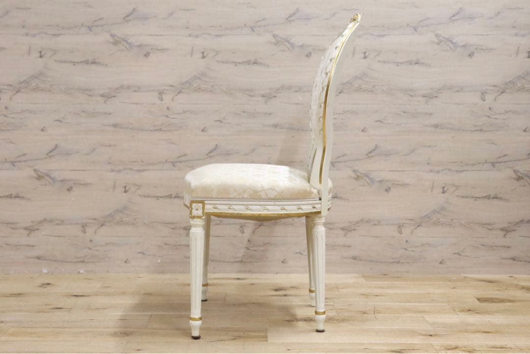 GMIK102D○イタリア製 アンティーク ダイニングチェア アームレスチェア