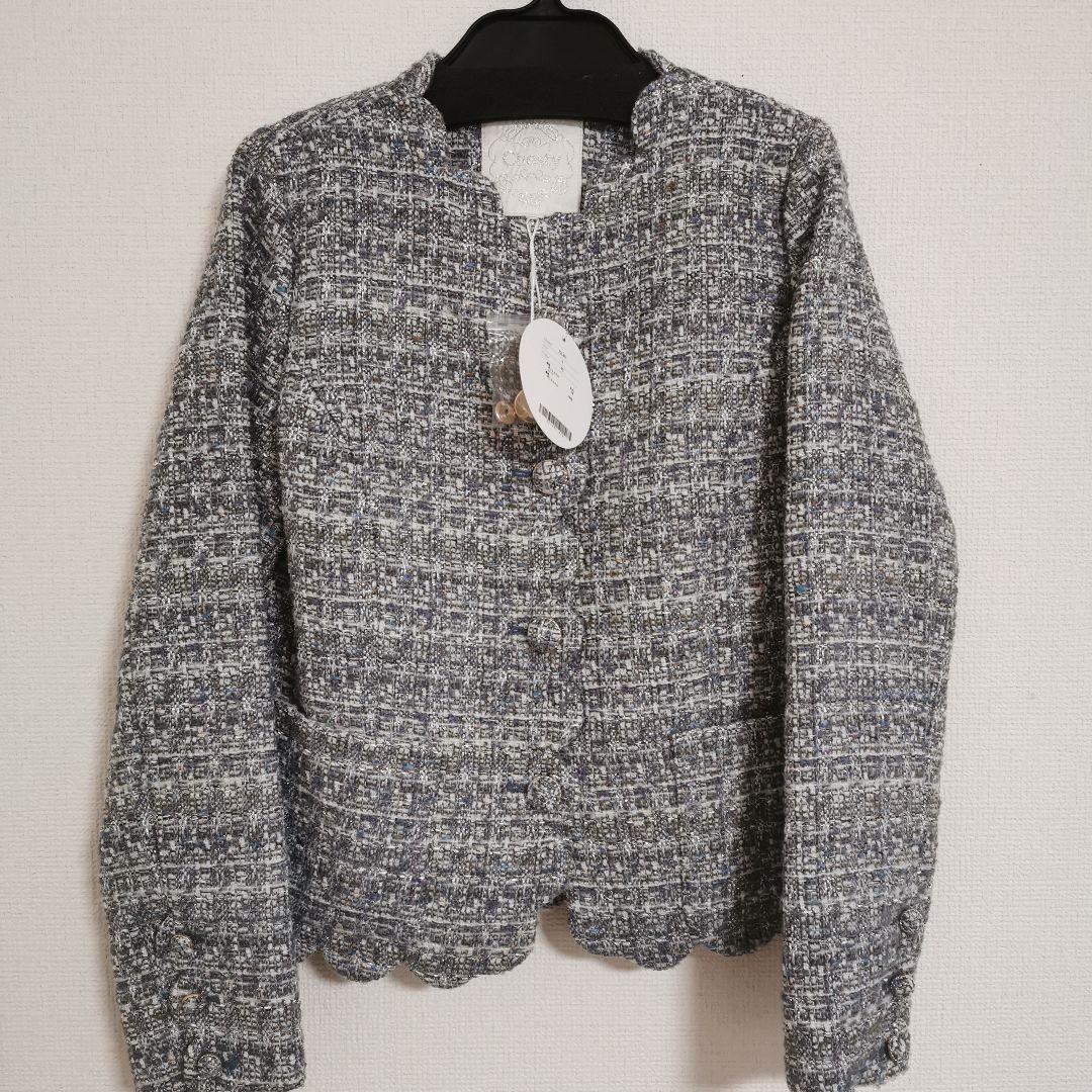 Miii【0109-1】Chesty スカラップツイードジャケット