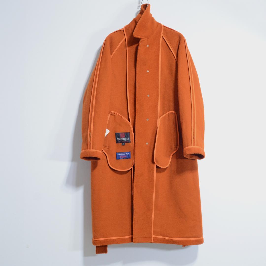 超貴重極上品 INVERTERE カットパイル バルカラーコート 40 オレンジ