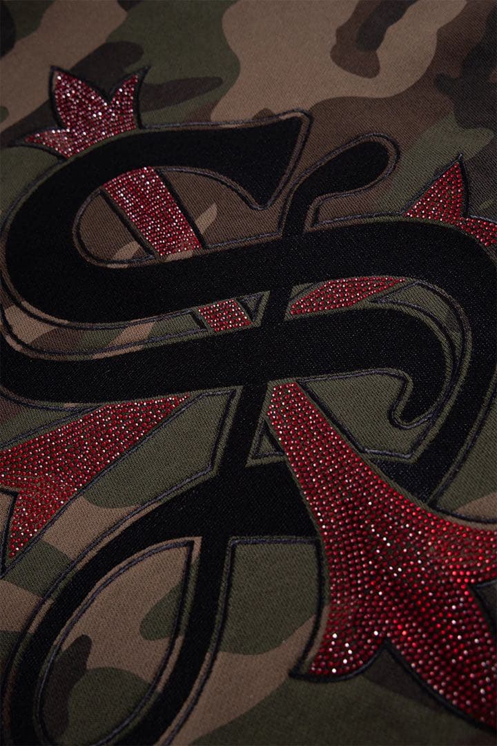 迷彩柄ファー付きジップアップパーカー　サプライヤー　パーカー　メンズ　レディース