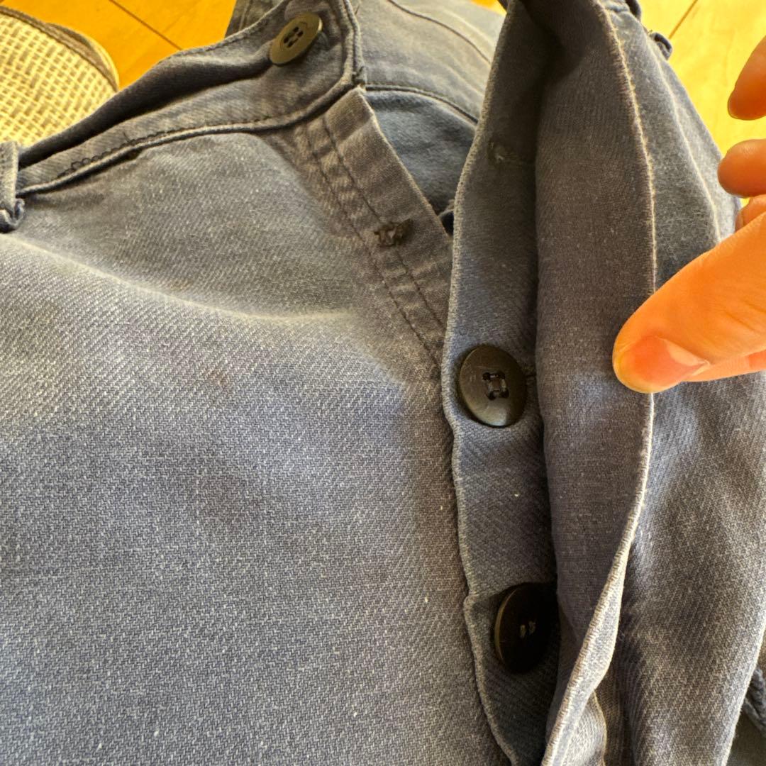 【50s フレンチ】モールスキン ワークパンツ パッチワーク　ボロ 襤褸