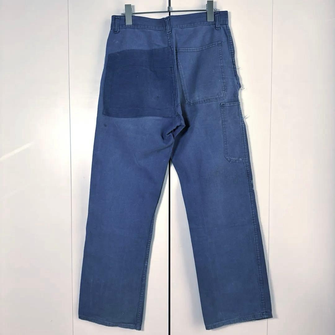 【50s フレンチ】モールスキン ワークパンツ パッチワーク　ボロ 襤褸