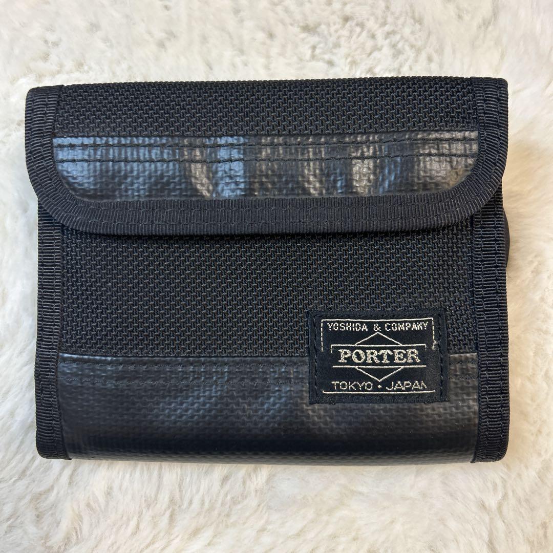 ポーター ヒート 二つ折り財布 ブラック　ウォレット　ナイロン
