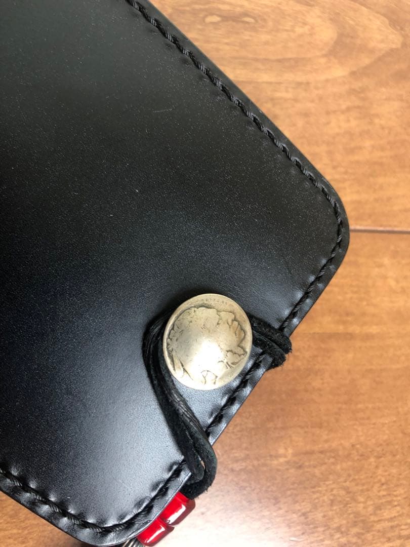 ビーズ屋公ちゃん サドルバタフライウォレット Bタイプ 黒　状態良好