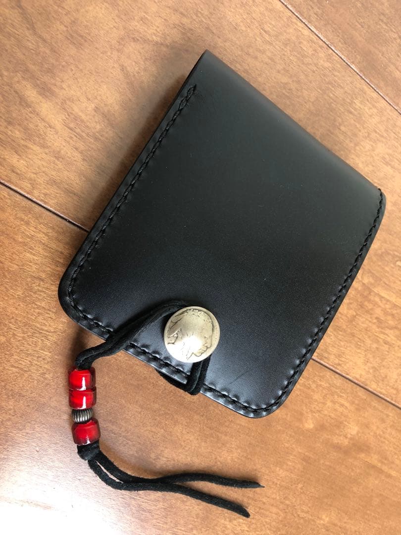 ビーズ屋公ちゃん サドルバタフライウォレット Bタイプ 黒　状態良好