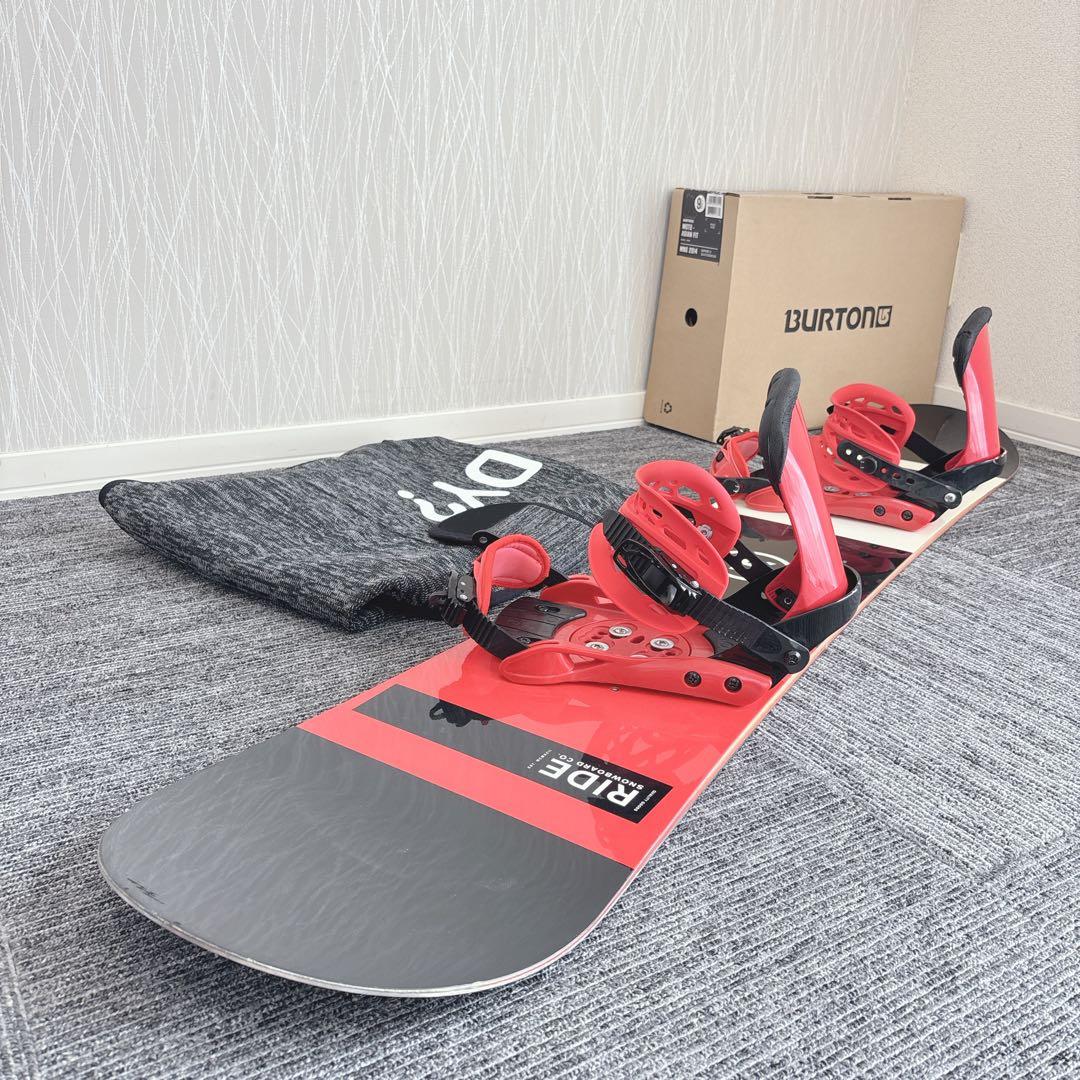 57美品❗️超豪華❗️RIDE×ZUMAメンズスノーボードセット★149cm+ビン付