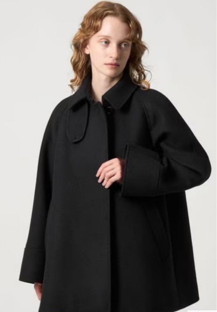 【新品タグ付き】steven alanウールテントショートコートS/Black