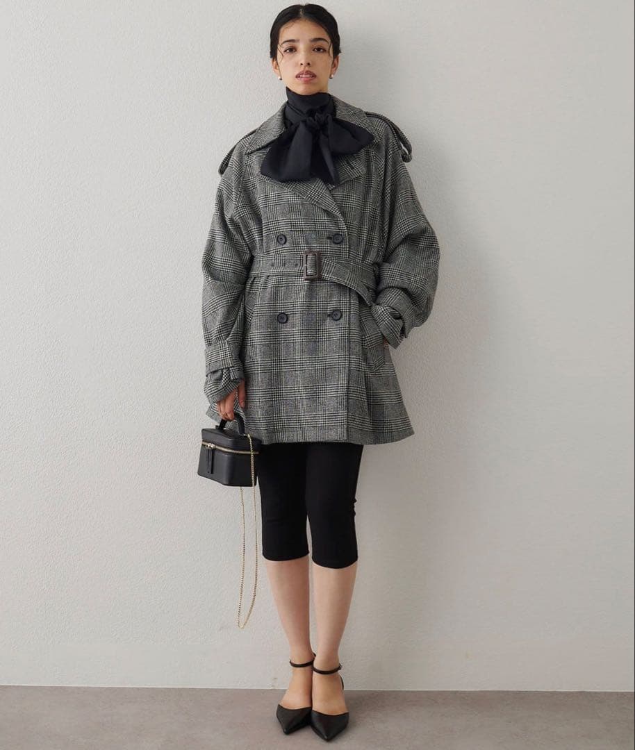 【ma✩sa】Whim Gazette ウールミドルトレンチコート