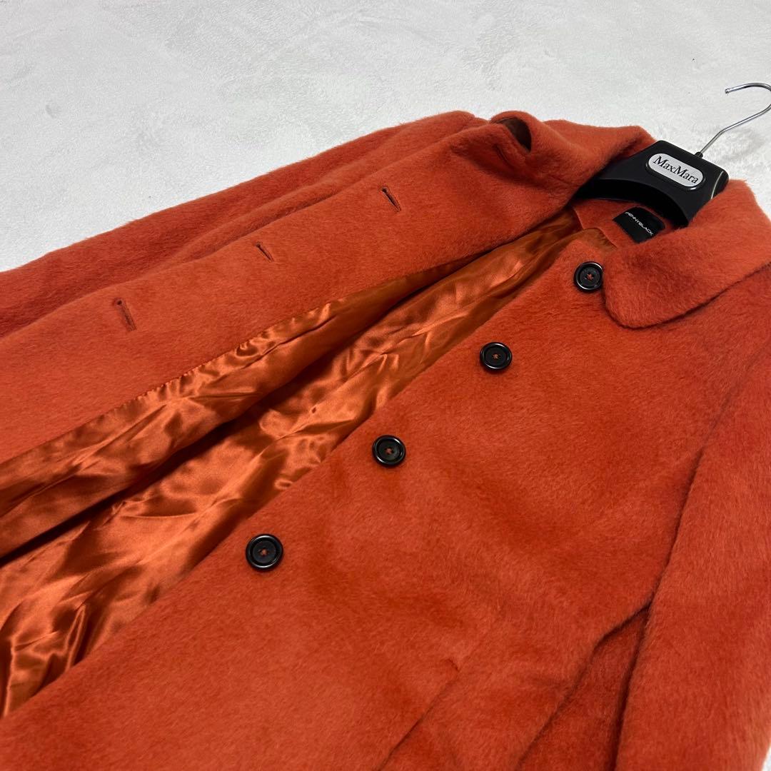 美品✨マックスマーラ✨ペニーブラック　モヘア 綺麗　ふんわりシャギーコート　42