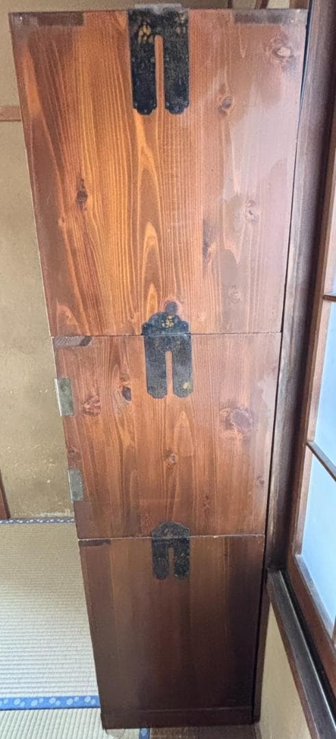 アンティーク家具 昭和レトロ 重ね3段 箪笥 和たんす 収納箪笥