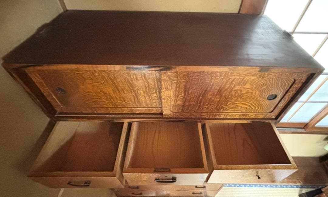 アンティーク家具 昭和レトロ 重ね3段 箪笥 和たんす 収納箪笥