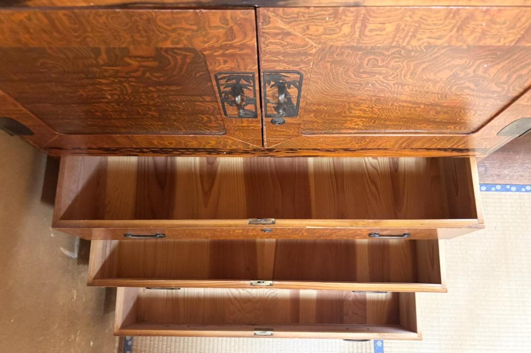 アンティーク家具 昭和レトロ 重ね3段 箪笥 和たんす 収納箪笥