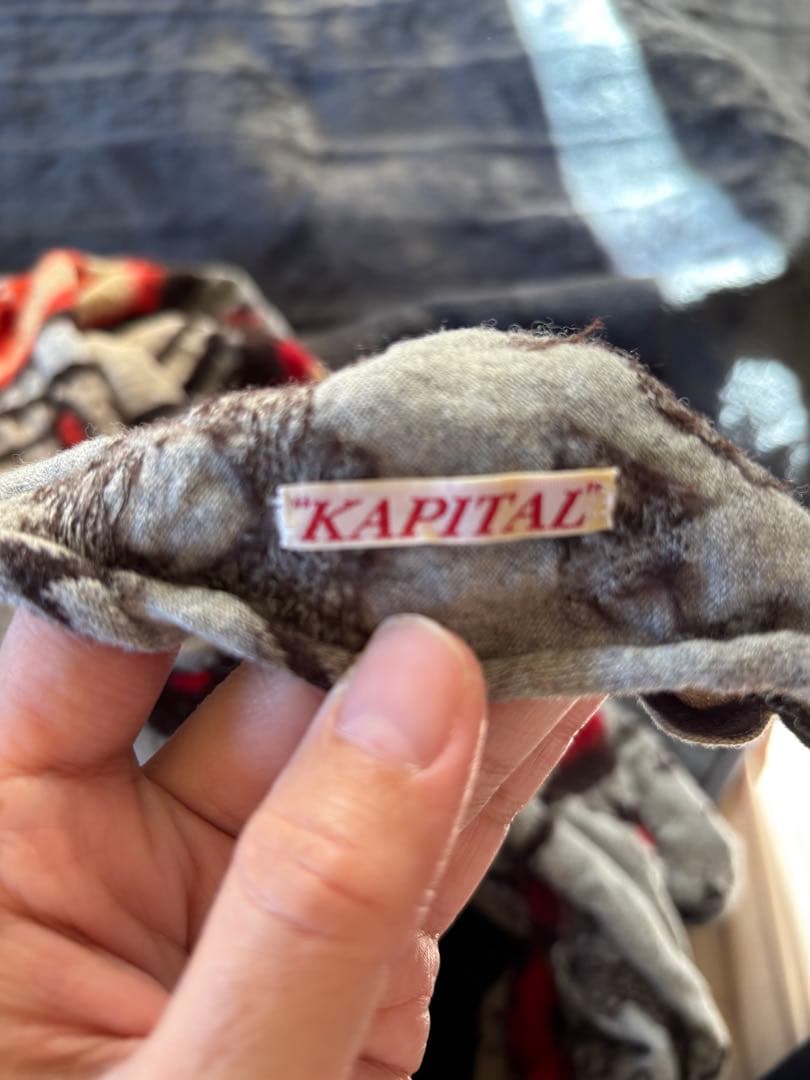 kapital 縮絨ストール　マフラー　難あり