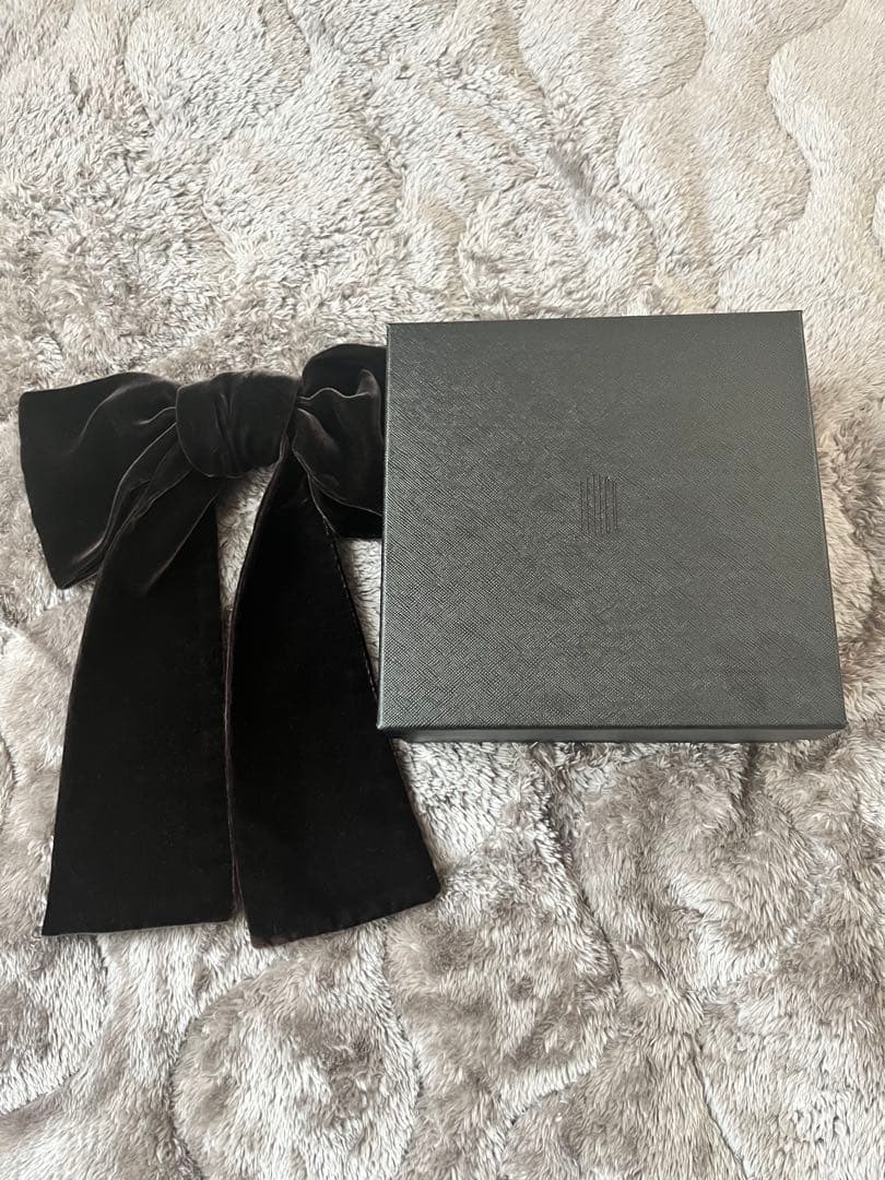 fetico VELVET BOW HAIR CLIP リボン ブラウン