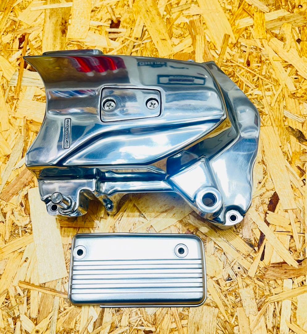 ゼファー400 ゼファーχ スプロケカバー 旧車仕様　バフ掛け鏡面