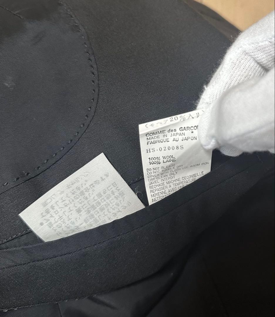 コムデギャルソンオム　セットアップシングルスーツ　メンズS 　ブラック