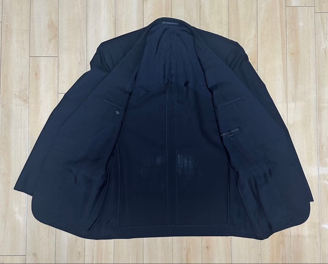 コムデギャルソンオム　セットアップシングルスーツ　メンズS 　ブラック