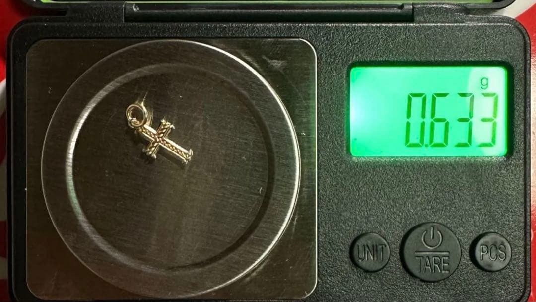 k18 クロス　十字架　ペンダントトップ　チャーム